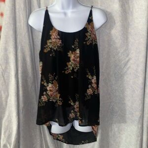 Mind Code Floral Tank Blouse Sz Small
